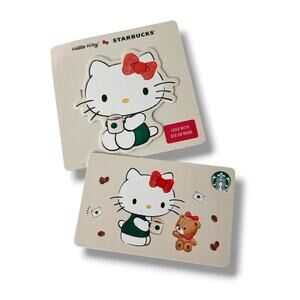 (2) STARBUCKS GIFT CARD 2025 HELLO KITTY BRAND NEW PACKARD CARDS *NO BALANCE*